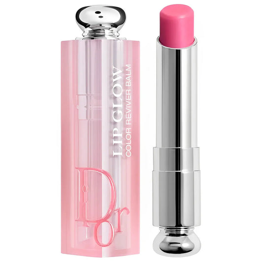 Dior Addict Lip Glow 008 Ulta Pink lip balm stick in packaging