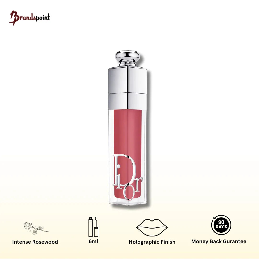 Dior Addict Lip Maximizer 009 Intense Rosewood tube on white background
