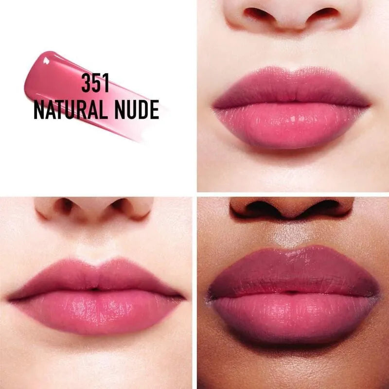 Dior Addict Lip Tint 351 Natural Nude semi-matte swatch on lips