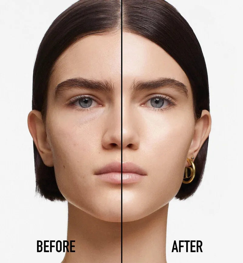 Dior Forever Skin Glow foundation back label - ingredients and skincare benefits