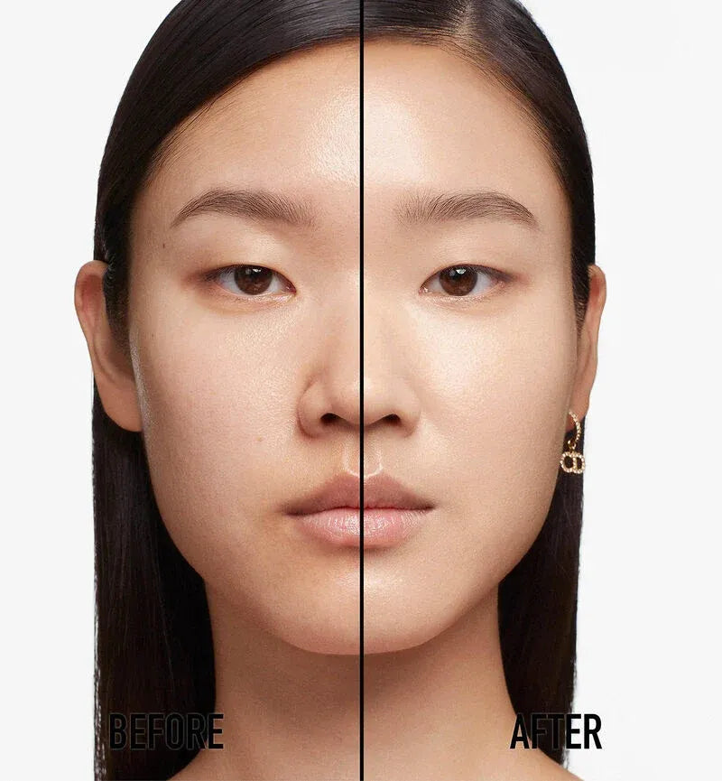 Dior Forever Skin Glow Radiant Foundation pump and bottle side view with product details