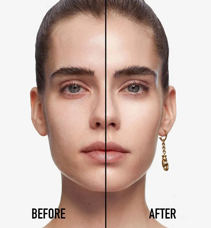 Dior Forever Skin Glow Foundation creamy texture and ingredient details on skin