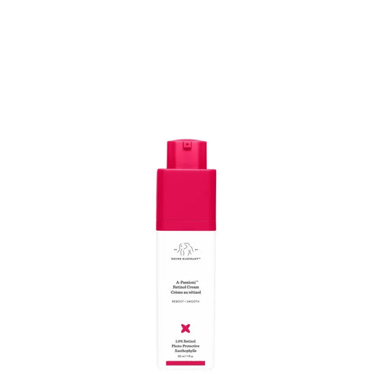 Drunk Elephant A-Passioni Retinol Cream 30ml tube front view on white background