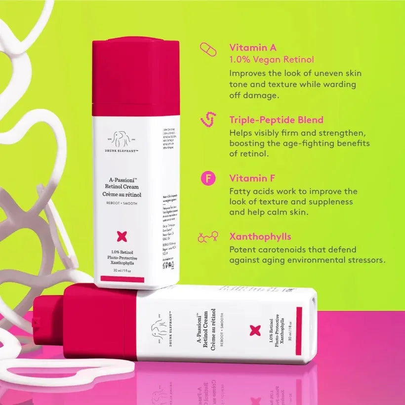 Drunk Elephant A-Passioni Retinol Cream product family with other Drunk Elephant items