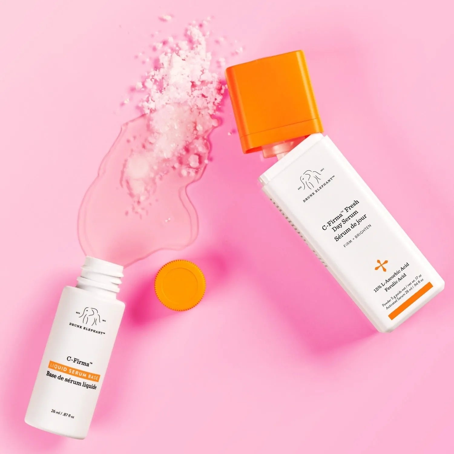 Drunk Elephant C-Firma Fresh Day Serum with dropper - precision application for anti-aging results