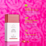 Model with Drunk Elephant O-Bloos Rosi Drops giving a natural rosy glow