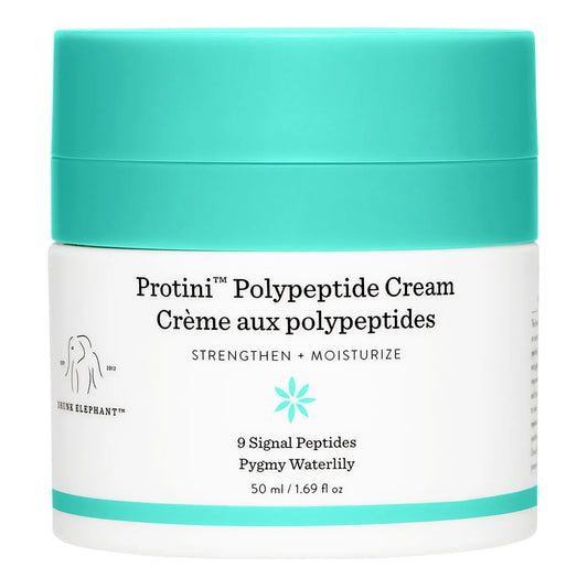 Drunk Elephant Protini Polypeptide Cream swatch - firming peptide moisturizer texture