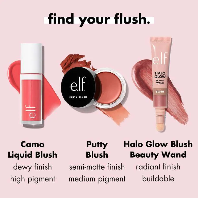 E.L.F. Camo Liquid Blush comparison swatches on hand