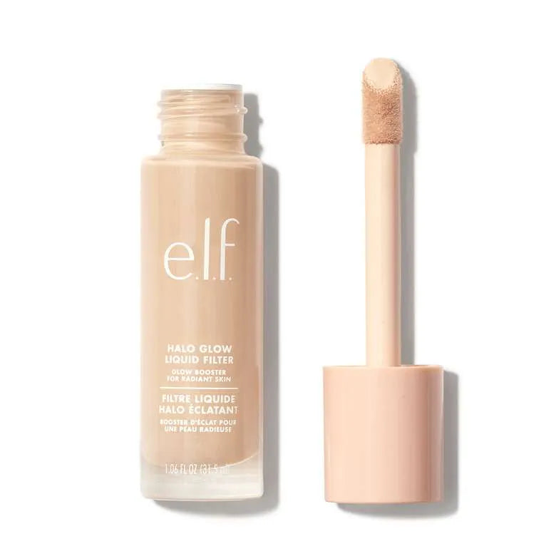 E.L.F. Halo Glow Liquid Filter bottle open with dropper applicator
