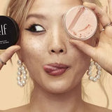 Before and after using e.l.f. Poreless Putty Primer - minimized pores and smoother skin