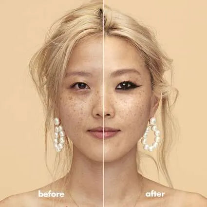 Poreless Putty Primer application on face for poreless makeup base