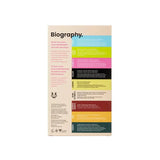 Hand reaching for a 2ml spray vial from Ellis Brooklyn Biography Discovery Set emphasizing easy travel use