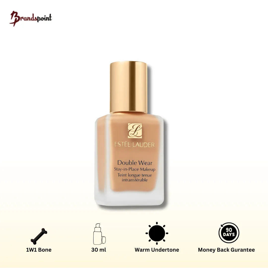 Estee Lauder Double Wear Foundation 1W1 Bone bottle front view