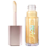 Fenty Beauty Gloss Bomb Heat Lip Luminizer Plumper 9ml tube in Lemon Lava, featuring the iconic Fenty Beauty branding.