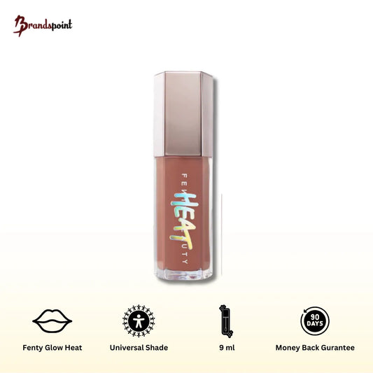 Fenty Beauty Gloss Bomb Heat Lip Luminizer and Plumper in shade Fenty Glow Heat with glossy finish