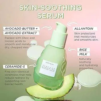 Avocado Ceramide Serum on skin showing lightweight milky texture