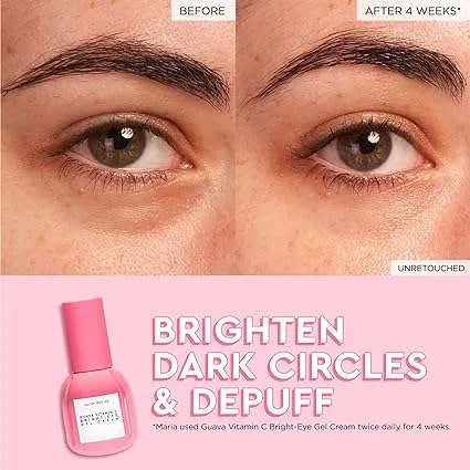 Glow Recipe eye gel application on fingertip for dark circles and puffiness