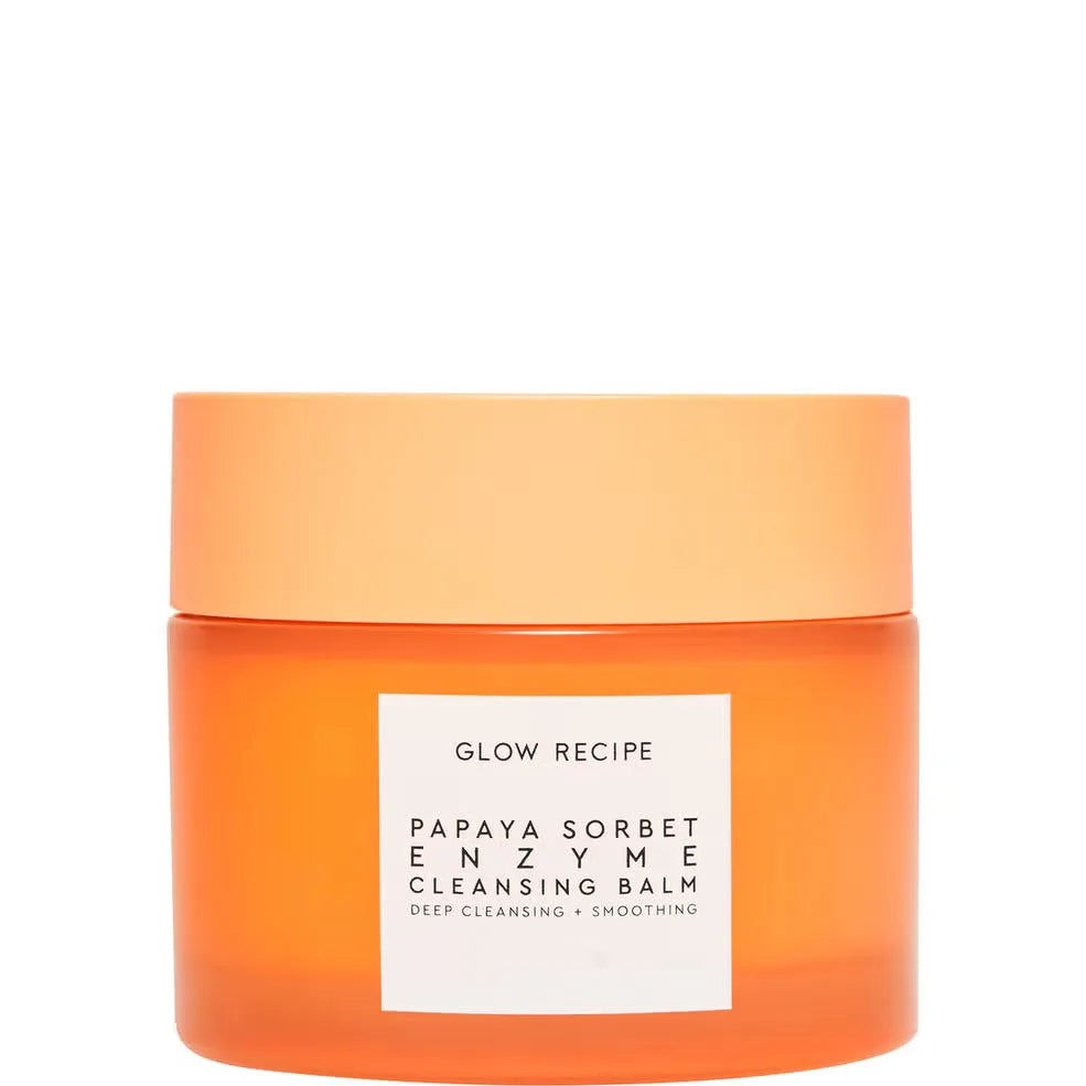 Glow Recipe Papaya Sorbet Enzyme Cleansing Balm 100ml jar front view on white background