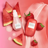 Glow Recipe Strawberry BHA Pore-Smooth Blur Drops swatch on skin showing matte finish