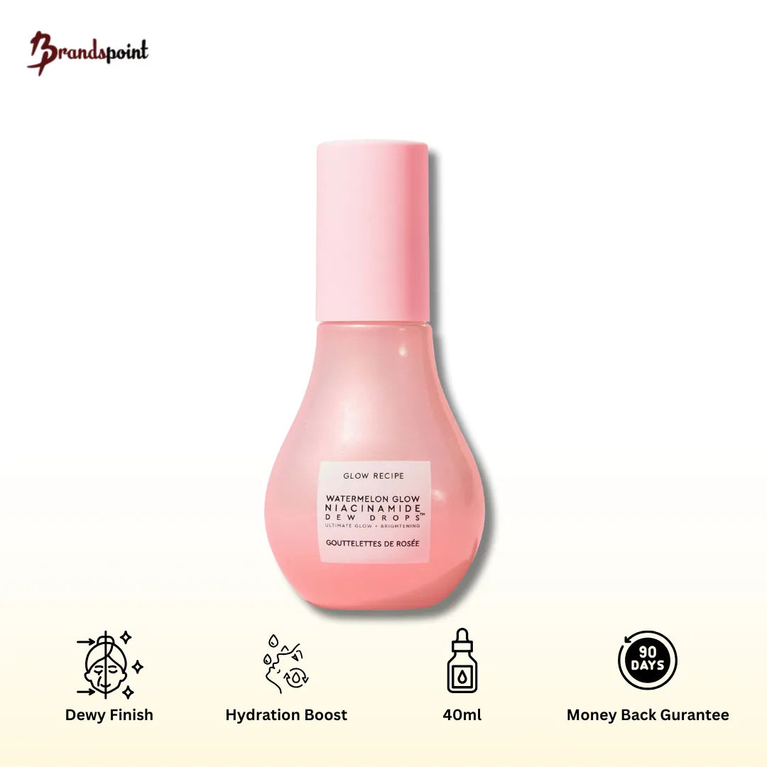 Glow Recipe Watermelon Glow Niacinamide Dew Drops 40ml - bottle front view with dropper