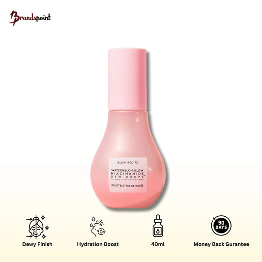 Glow Recipe Watermelon Glow Niacinamide Dew Drops 40ml - bottle front view with dropper