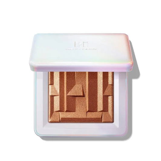 Haus Labs Bio-Radiant Gel-Powder Highlighter Raw Amber compact front view on white background