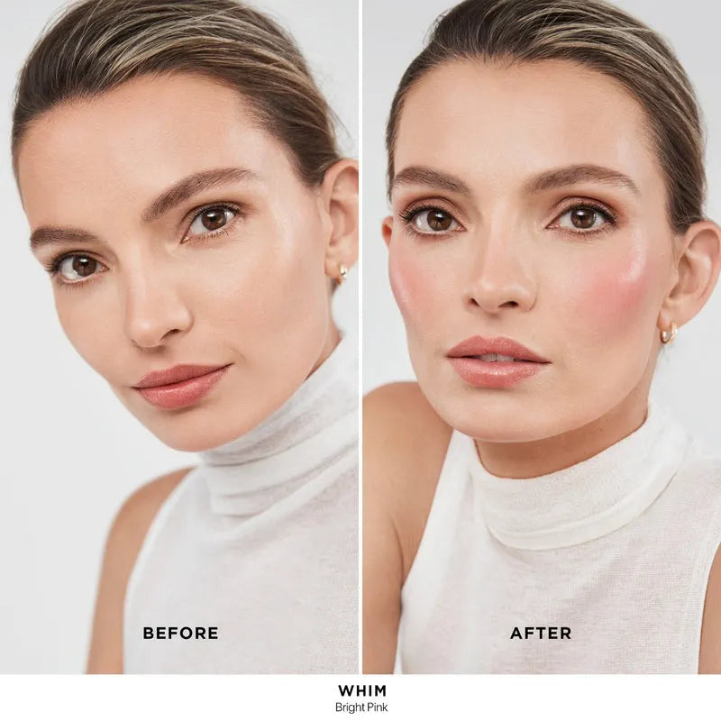 Portrait of woman with Hourglass Unreal Liquid Blush Whim - radiant complexion