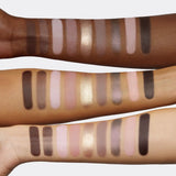 Huda Beauty Creamy Obsessions palette Greige open displaying four distinct shadow textures