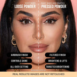 Huda Beauty Easy Bake pressed vs loose powder comparison for Banana Bread