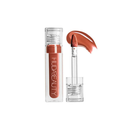 Huda Beauty Faux Filler Extra Shine Lip Gloss shade Foxy product packshot