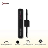 Huda Beauty Legit Lashes Double-Ended Mascara packaging front view with dual-ended tube