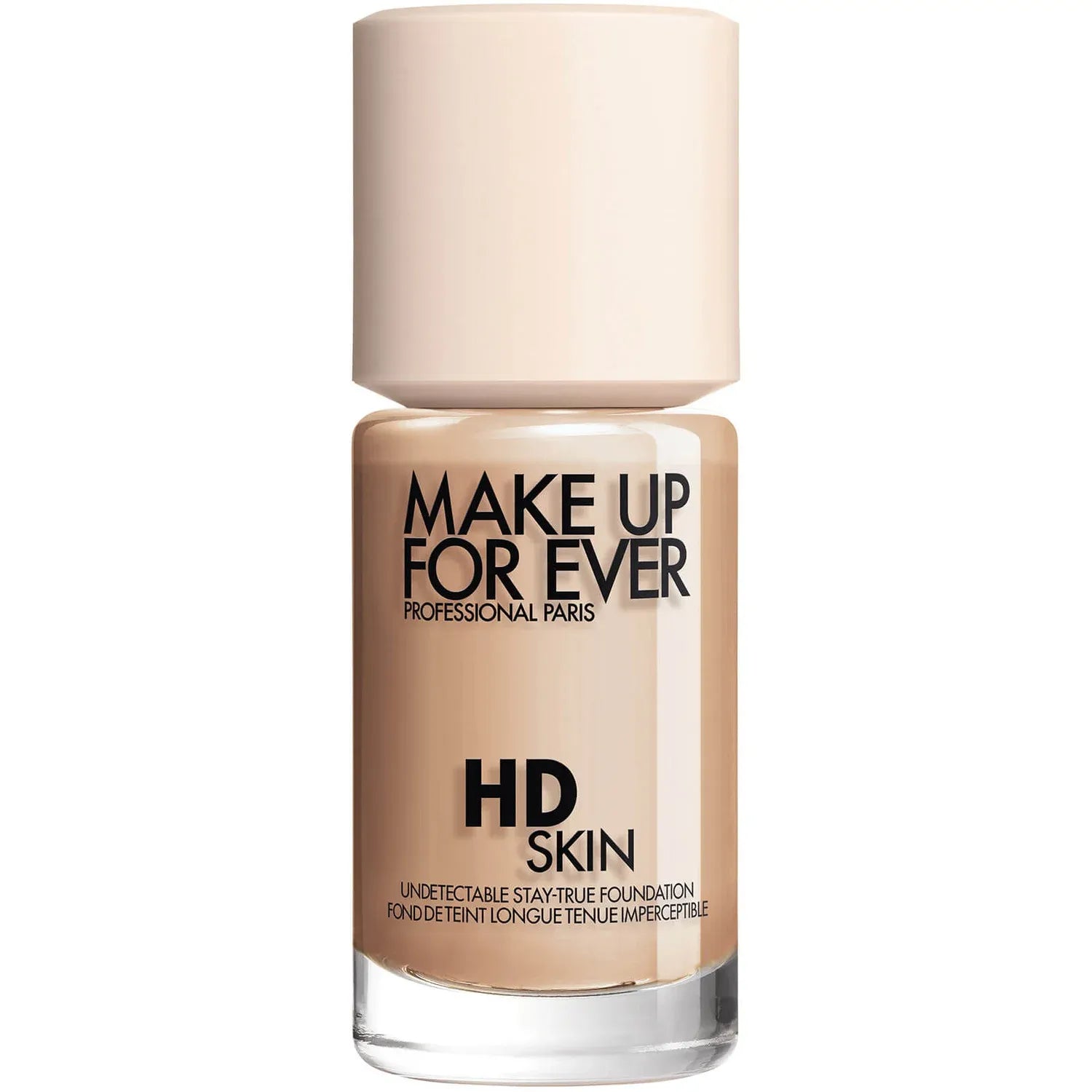Make Up For Ever HD Skin Foundation 1R12 Cool Ivory 30ml liquid foundation bottle front view