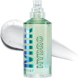 Close-up of skin texture after applying Milk Makeup Hydro Grip Primer showing a smooth, dewy finish