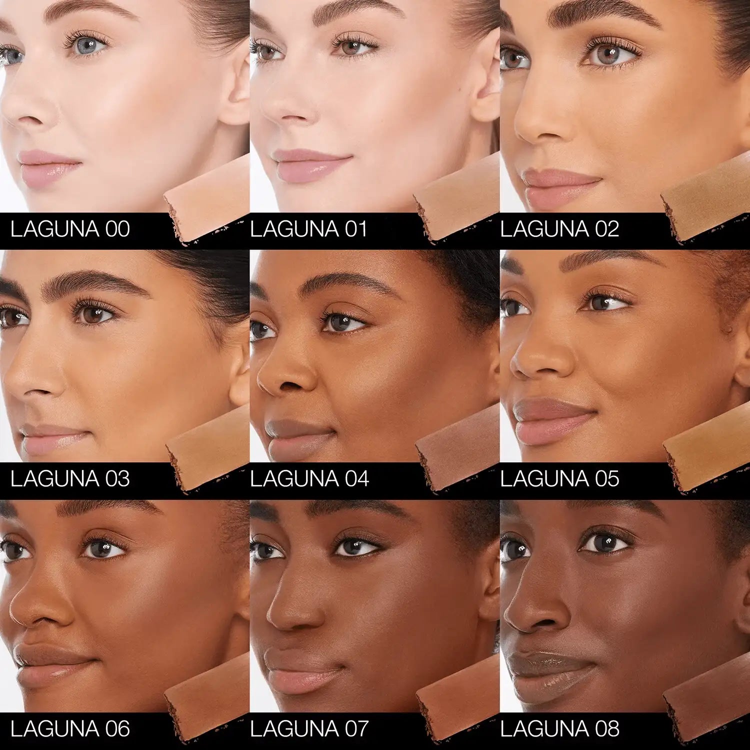 Nars Laguna bronzing powder swatch on skin showing natural warm bronze