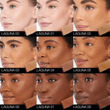 Nars Laguna bronzing powder swatch on skin showing natural warm bronze