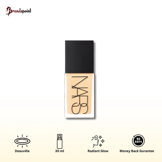 Nars Light Reflecting Foundation Deauville 30ml bottle front view, medium coverage natural finish foundation for all skin types