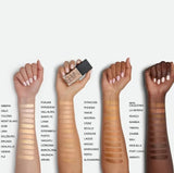 Swatch of NARS Syracuse foundation on arm showing buildable coverage and radiant glow