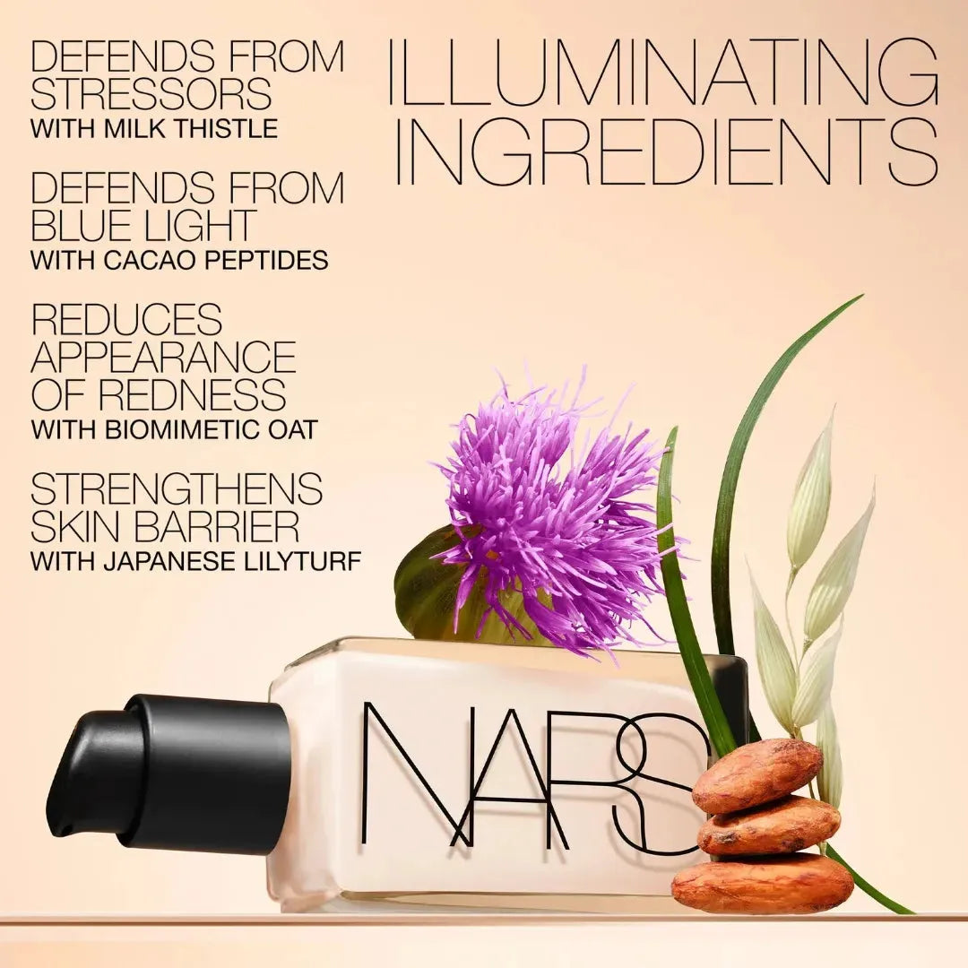 Ingredients list on NARS Light Reflecting Foundation Vanuatu packaging