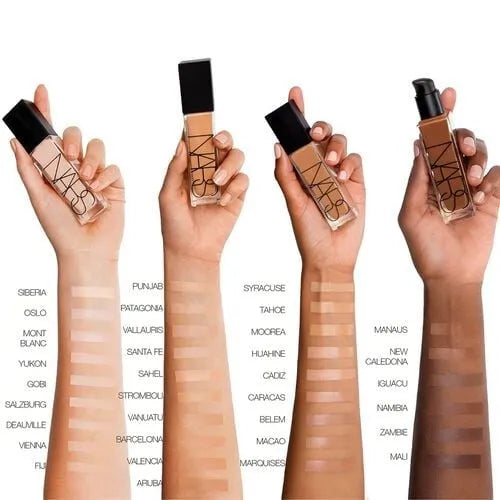 NARS Natural Radiant Longwear Foundation Valencia swatch on skin showing shade