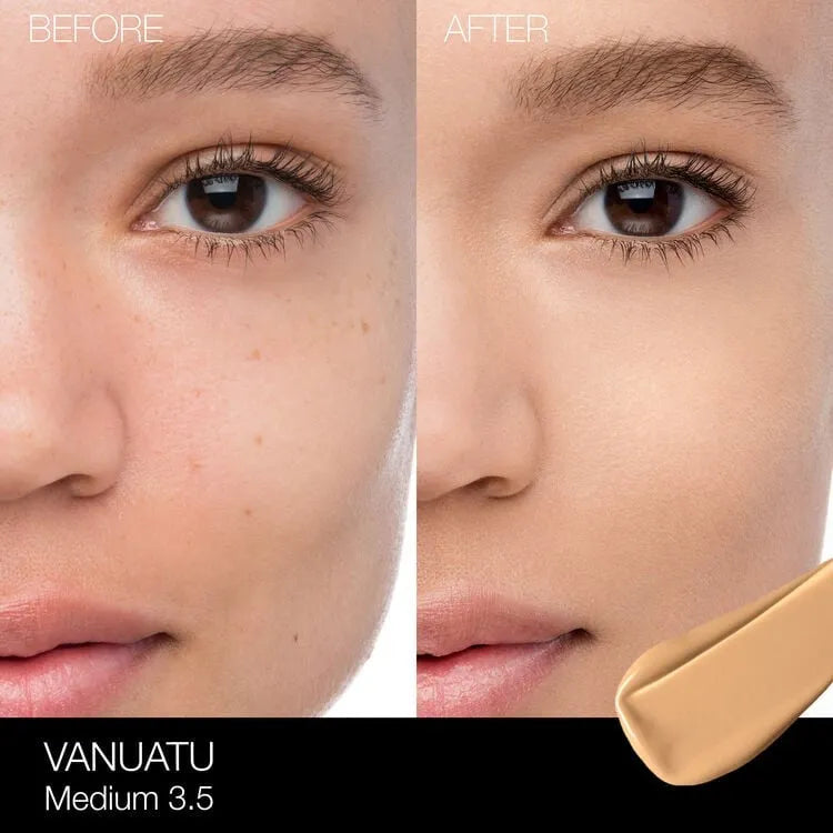 Nars Natural Radiant Longwear Foundation bottle with pump dispenser close-up