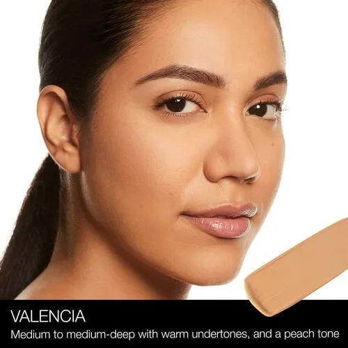 NARS Valencia foundation shade swatch on skin