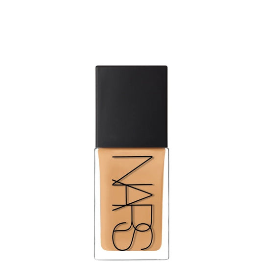 Before and after applying authentic Nars Light Reflecting Foundation in Syracuse shade