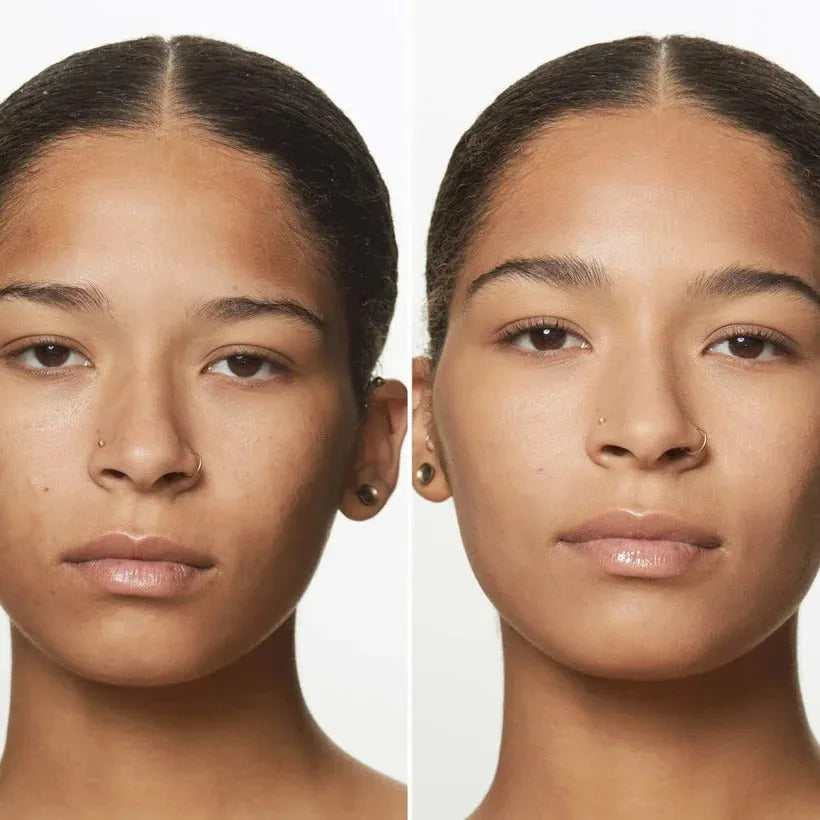 Patrick Ta Major Skin foundation duo with sponge applicator and mirror on white background