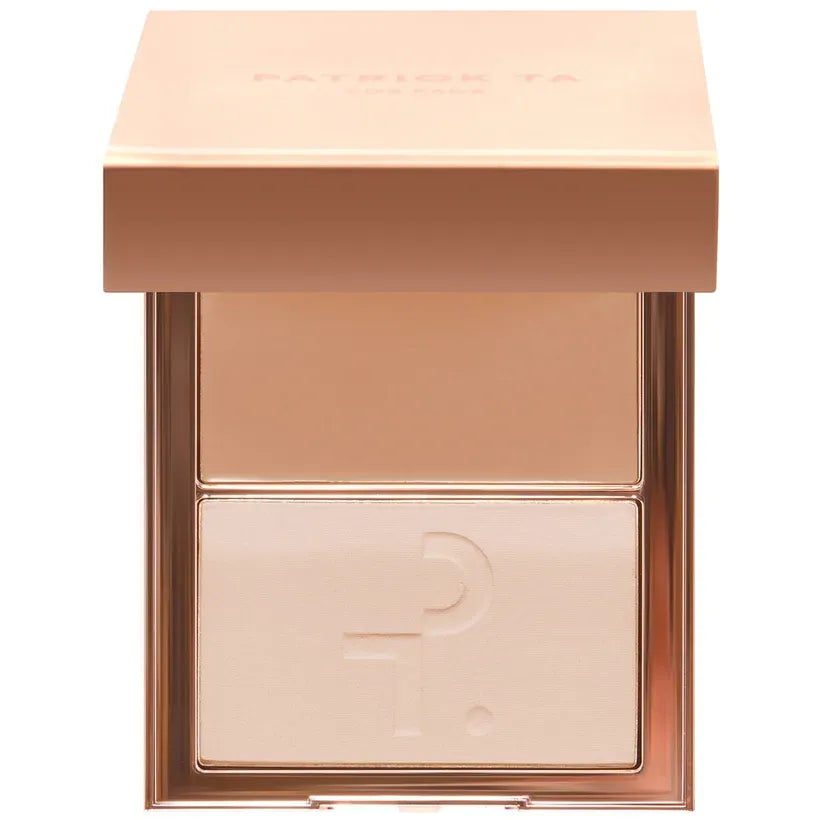Patrick Ta Major Skin Foundation Duo - Fair 4 shade swatch on skin showing natural radiant finish