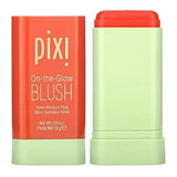 Pixi Beauty On-the-Glow Blush Tinted Moisture Stick in rosy shade swatched on skin for natural dew