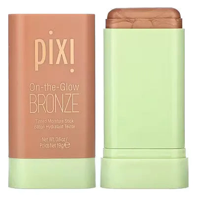 Pixi Beauty On-the-Glow Bronze multi-use bronzer stick, full product view with packaging