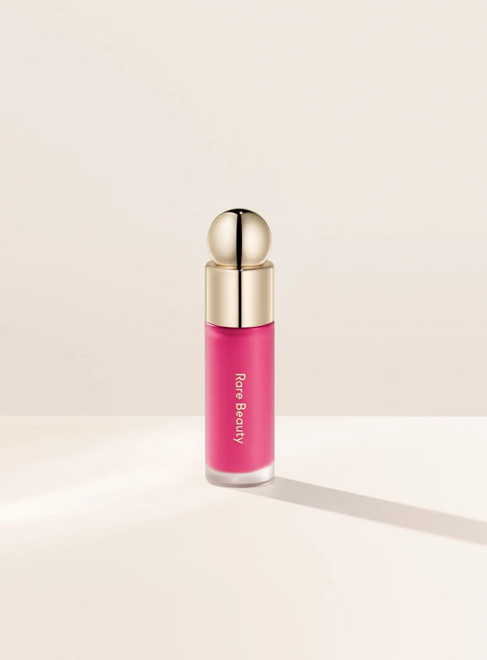 Rare Beauty Soft Pinch Liquid Blush in Lucky shade hot pink dewy finish packaging front view