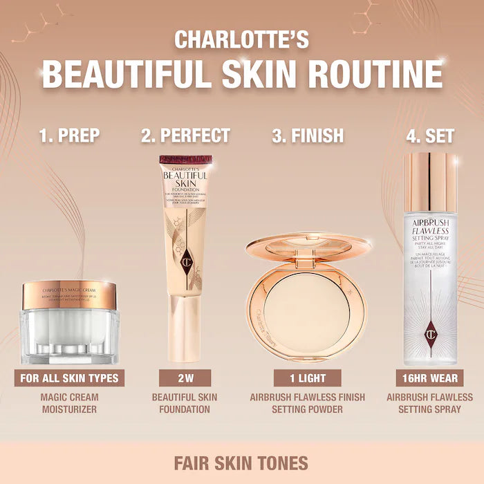 Charlotte Tilbury Beautiful Skin Medium Coverage Liquid Foundation  - 2 Warm - Brands Point AE