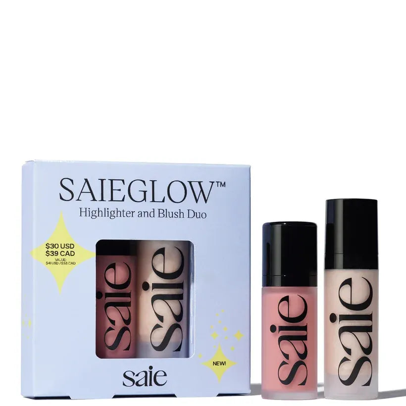 Saie Saieglow Highlighter & Blush Duo Set - Clean Beauty Dewy Radiance