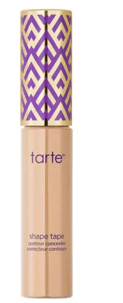Tarte Shape Tape Concealer in 22B Light Beige with its signature wand applicator, perfect for full coverage of dark circles and blemishes on light skin tones with cool undertones.